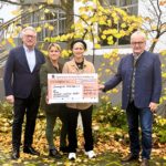 Foto (von links nach rechts): August Schneider (Geschäftsführer August Ullrich GmbH), Pia Schiebl, Steffi List, Stefan Labus (Vorsitzender Schweinfurter Kindertafel e.V.) Fotografin: Marion Albert