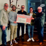 Bild von links: Peter Kruse (Botschafter Kindertafel) Tobias Sterzinger (GF Brille) Klaus Keller( GF Brille) Benjamin Schneider (Brille Volkach) und Stefan Labus (Kindertafel ) Foto: Veronika Schlegel